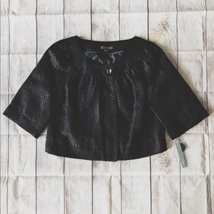 Textured Cropped Shell 60s Vibe